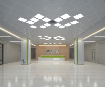 Modern Hospital Hall-ID:779571068