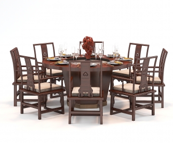 Chinese Style Dining Table And Chairs-ID:776081098