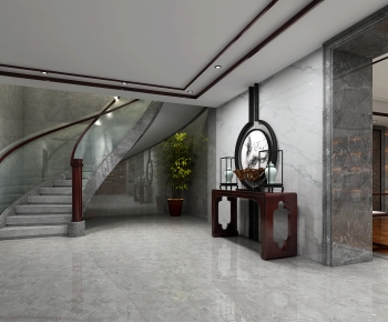 New Chinese Style Stairwell-ID:467201952