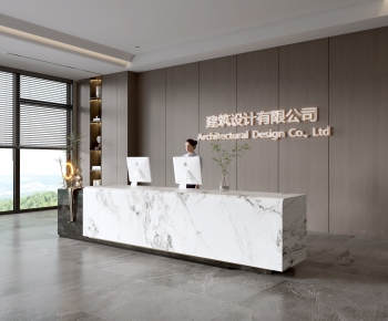 Modern Office Reception Desk-ID:510122064