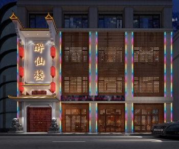 New Chinese Style Facade Element-ID:108959912