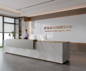 Modern Office Reception Desk-ID:445871112