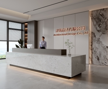 Modern Office Reception Desk-ID:744041928