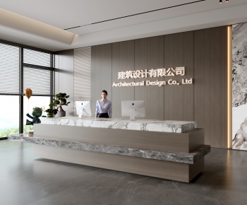 Modern Office Reception Desk-ID:801010186