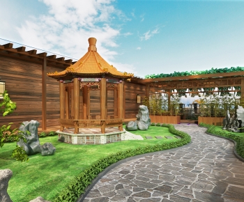 New Chinese Style Courtyard/landscape-ID:475826982