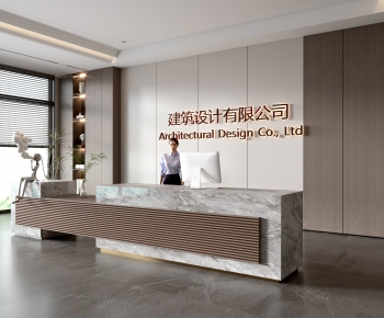 Modern Office Reception Desk-ID:911189087