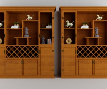 Chinese Style Wine Cabinet-ID:382406952