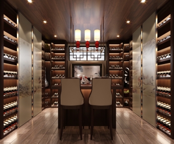 New Chinese Style Wine Cellar/Wine Tasting Room-ID:167809016