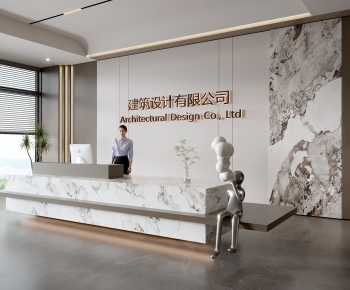 Modern Office Reception Desk-ID:798321016