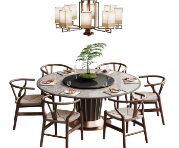 New Chinese Style Dining Table And Chairs-ID:870435001