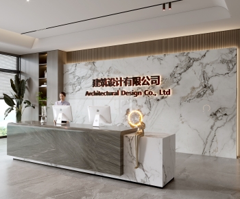 Modern Office Reception Desk-ID:123403074