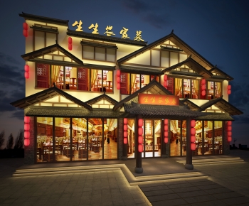 New Chinese Style Facade Element-ID:936995037