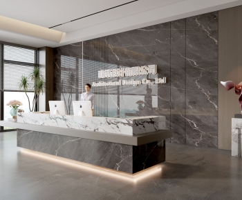 Modern Office Reception Desk-ID:146054031