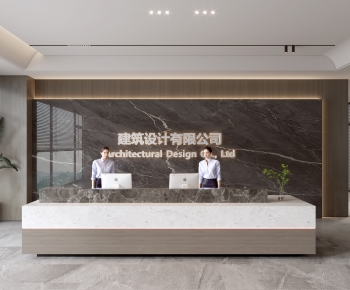 Modern Office Reception Desk-ID:649832017