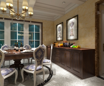 European Style Dining Room-ID:670736076