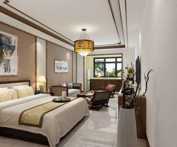 New Chinese Style Bedroom-ID:592247014