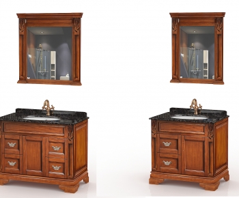 European Style Bathroom Cabinet-ID:449625977