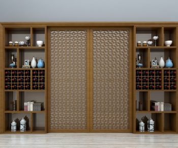 New Chinese Style Wine Cabinet-ID:328764923