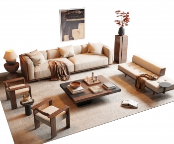 Wabi-sabi Style Sofa Combination-ID:619410999