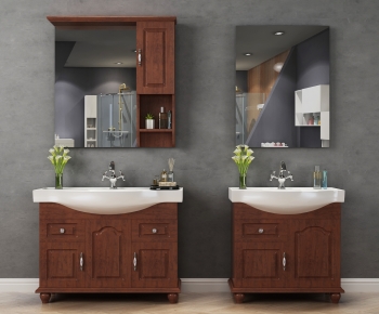 European Style Bathroom Cabinet-ID:974210981