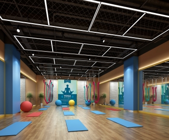 Industrial Style Yoga Room-ID:576304919