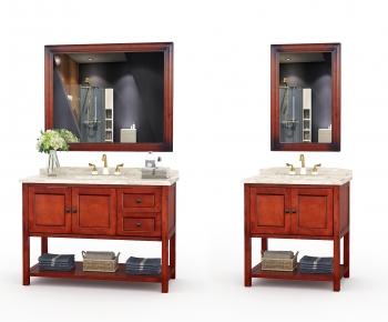 American Style Bathroom Cabinet-ID:437972073