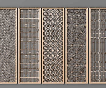 New Chinese Style Metal Screen Partition-ID:941708095