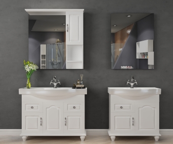 American Style Bathroom Cabinet-ID:406394006