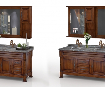 American Style Bathroom Cabinet-ID:587686064