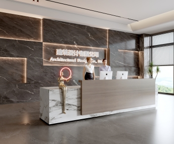 Modern Office Reception Desk-ID:685544015