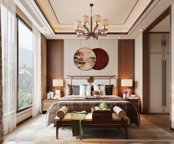 New Chinese Style Bedroom-ID:962971935