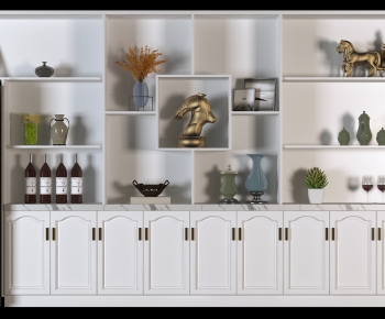 Simple European Style Wine Cabinet-ID:139691117