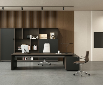 Modern Office Desk And Chair-ID:453403003