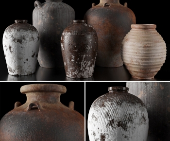 Wabi-sabi Style Clay Pot-ID:351955891