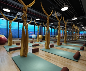 Industrial Style Yoga Room-ID:133168942