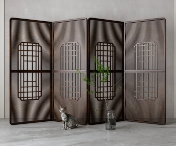 New Chinese Style Wooden Screen Partition-ID:375636109