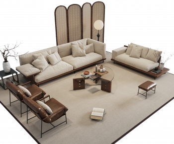 New Chinese Style Sofa Combination-ID:767331184