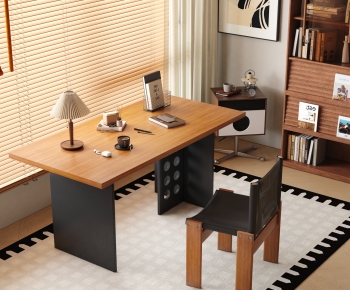 Modern Computer Desk And Chair-ID:451128015