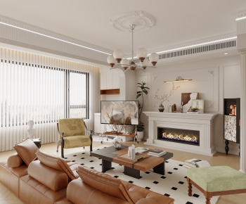 French Style A Living Room-ID:864465001