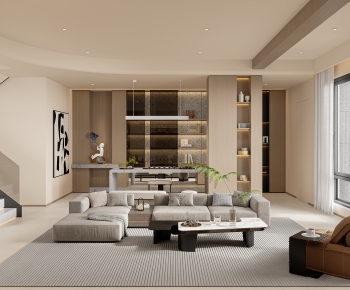 Modern A Living Room-ID:337080961