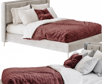 Modern Double Bed-ID:936716082