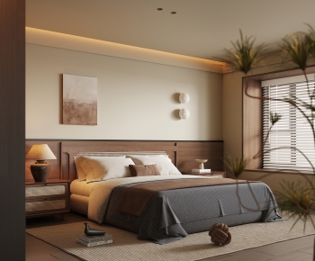 Wabi-sabi Style Bedroom-ID:971991068