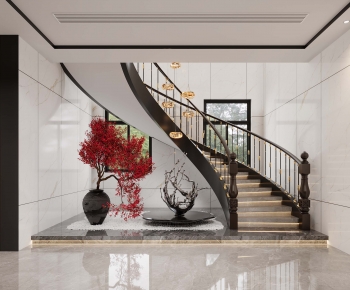 New Chinese Style Stairwell-ID:549643048