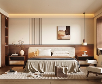 Wabi-sabi Style Bedroom-ID:973180068