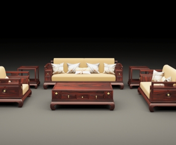 Chinese Style Sofa Combination-ID:245532045