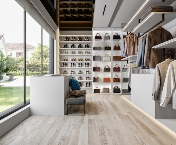 Modern Clothes Storage Area-ID:369828945