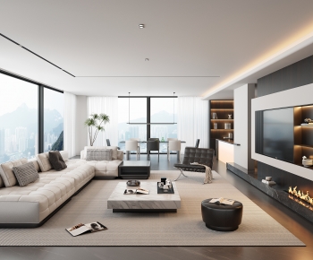 Modern A Living Room-ID:645313985