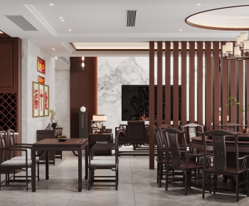 New Chinese Style Dining Room-ID:991238123