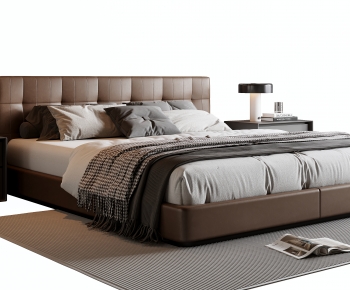 Modern Double Bed-ID:902688039