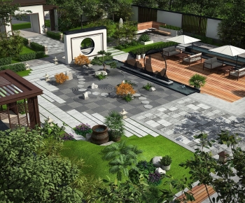 New Chinese Style Courtyard/landscape-ID:402591947